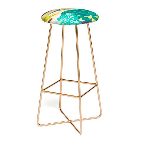 Danse de Lune tree and leaf abstract Bar Stool