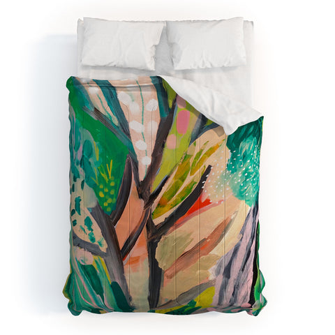 Danse de Lune tree and leaf abstract Comforter