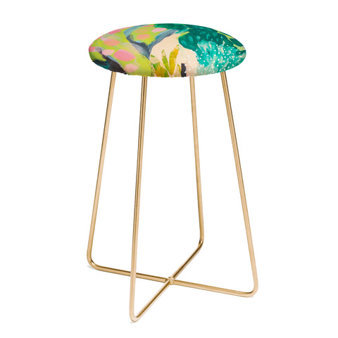 Danse de Lune tree and leaf abstract Counter Stool