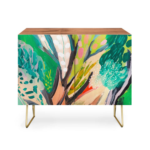 Danse de Lune tree and leaf abstract Credenza