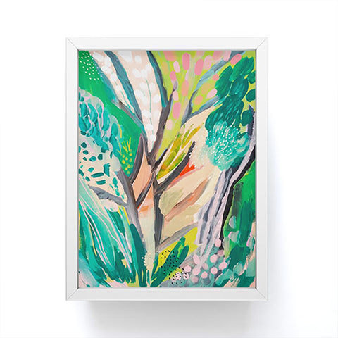 Danse de Lune tree and leaf abstract Framed Mini Art Print