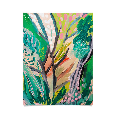 Danse de Lune tree and leaf abstract Poster