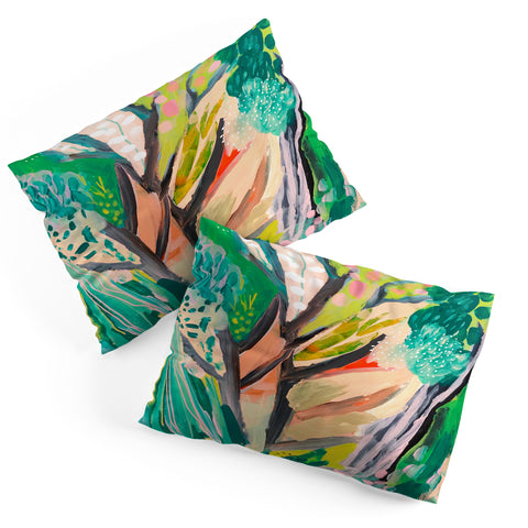 Danse de Lune tree and leaf abstract Pillow Shams