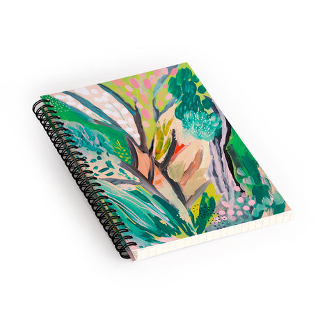 Danse de Lune tree and leaf abstract Spiral Notebook