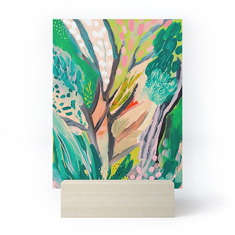 Danse de Lune tree and leaf abstract Mini Art Print