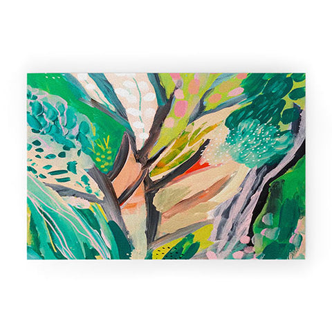 Danse de Lune tree and leaf abstract Welcome Mat