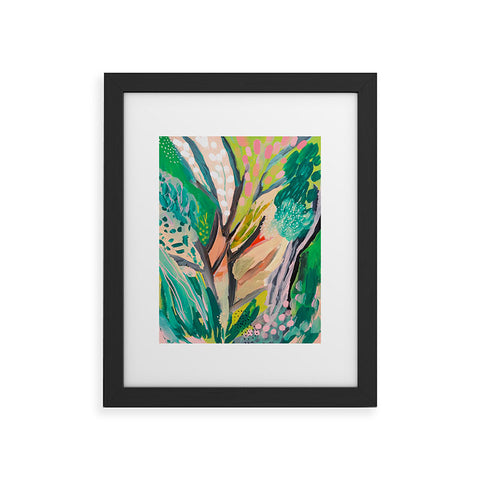 Danse de Lune tree and leaf abstract Framed Art Print