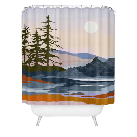 Danse de Lune valley moon Shower Curtain