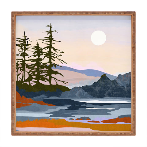 Danse de Lune valley moon Square Tray