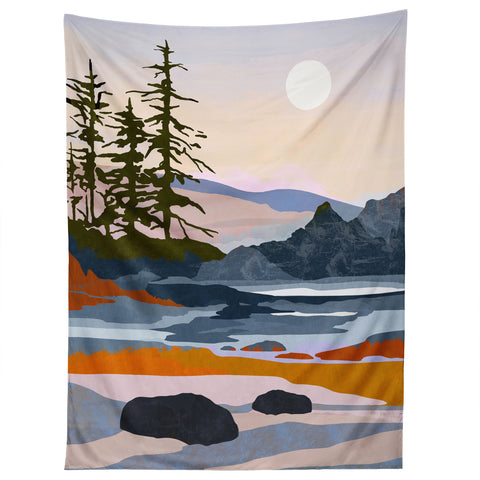 Danse de Lune valley moon Tapestry