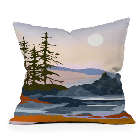 Danse de Lune valley moon Throw Pillow