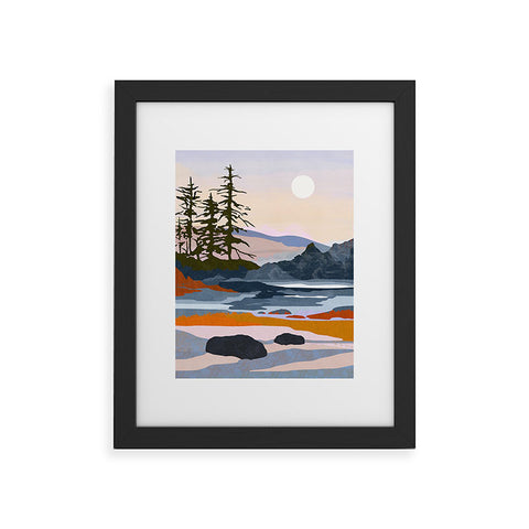 Danse de Lune valley moon Framed Art Print