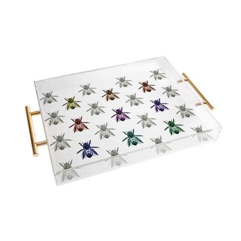DarkIslandCity Bee Color Palette Acrylic Tray