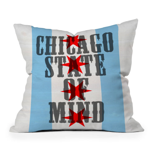 DarkIslandCity Chicago State Of Mind Outdoor Throw Pillow