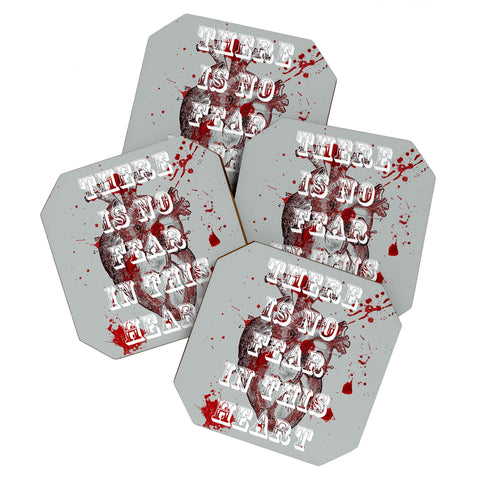 DarkIslandCity No Fear In This Heart Coaster Set