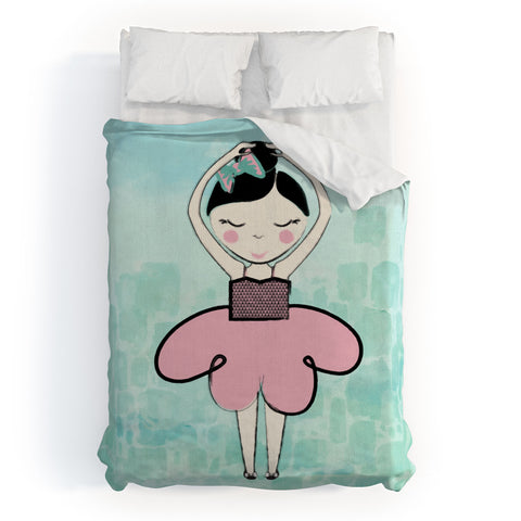 Dash and Ash Ballerina Heart Duvet Cover