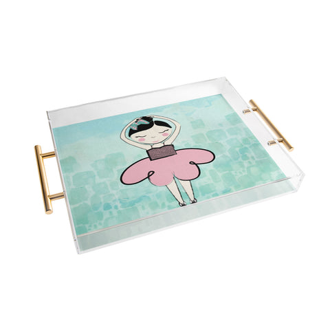 Dash and Ash Ballerina Heart Acrylic Tray