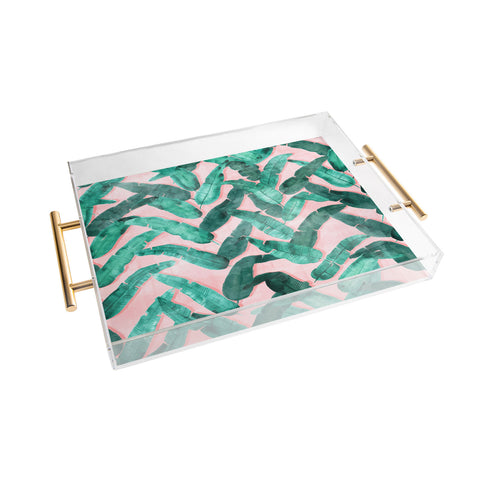 Dash and Ash Banana Leaf Acrylic Tray
