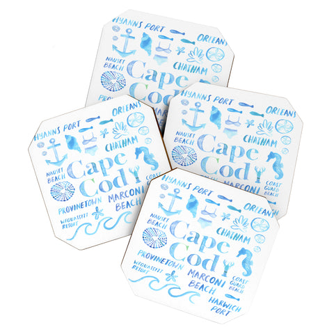 Dash and Ash Beach Collector Cape Cod Coaster Set