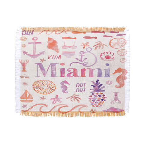 Dash and Ash Beach Collector Miami Throw Blanket