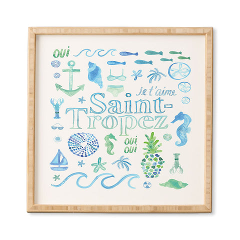 Dash and Ash Beach Collector Saint Tropez Framed Wall Art