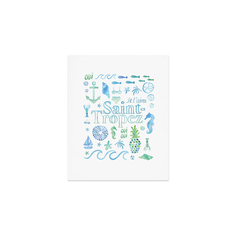 Dash and Ash Beach Collector Saint Tropez Art Print