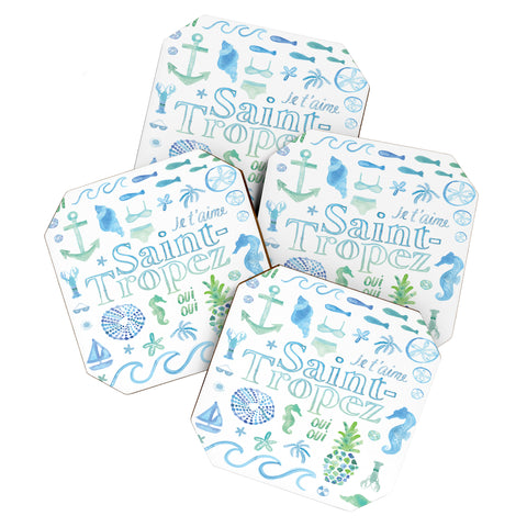 Dash and Ash Beach Collector Saint Tropez Coaster Set