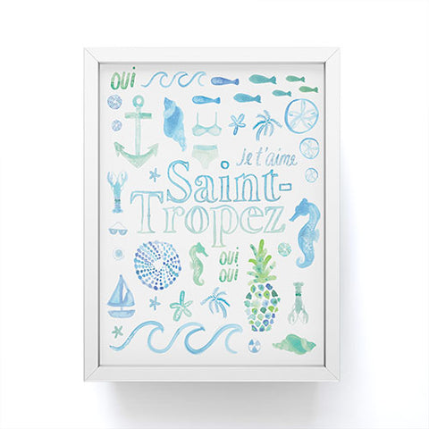 Dash and Ash Beach Collector Saint Tropez Framed Mini Art Print