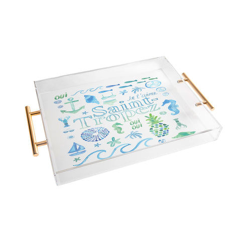 Dash and Ash Beach Collector Saint Tropez Acrylic Tray