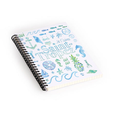 Dash and Ash Beach Collector Saint Tropez Spiral Notebook