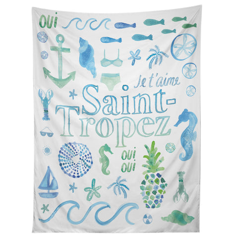 Dash and Ash Beach Collector Saint Tropez Tapestry