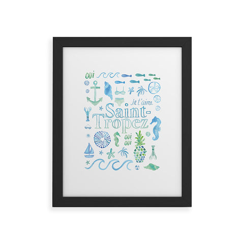 Dash and Ash Beach Collector Saint Tropez Framed Art Print