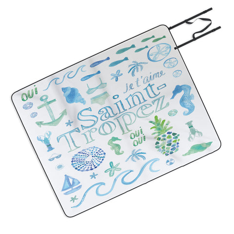 Dash and Ash Beach Collector Saint Tropez Picnic Blanket