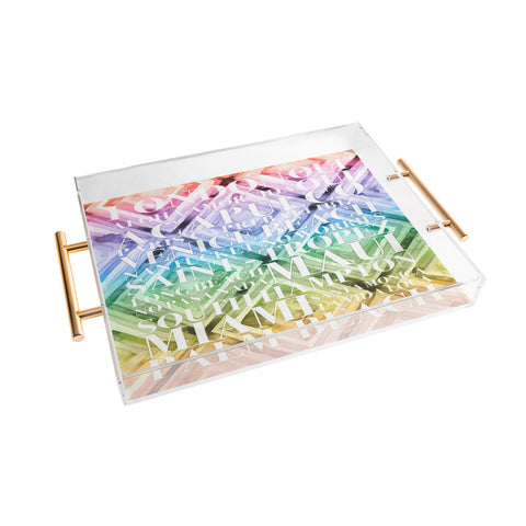 Dash and Ash Beach Day Rainbow Acrylic Tray