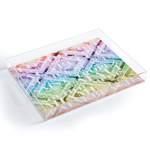 Dash and Ash Beach Day Rainbow Acrylic Tray