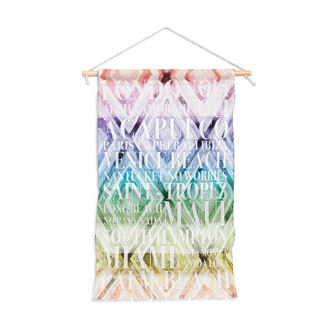 Dash and Ash Beach Day Rainbow Wall Hanging Portrait