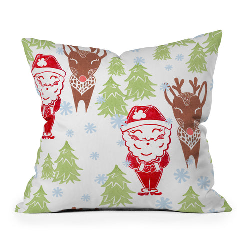 Dash and Ash Best Bros From The North Pole Outdoor Throw Pillow