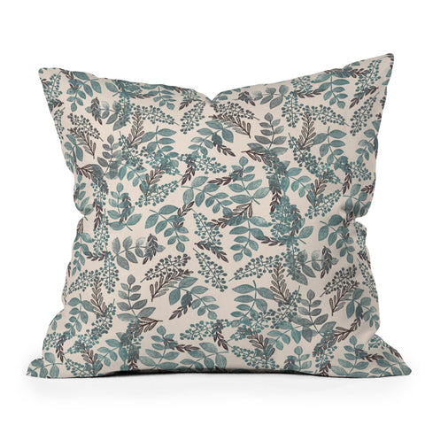 Dash and Ash Blue Bell Outdoor Throw Pillow