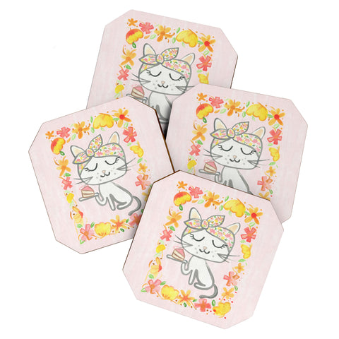 Dash and Ash Cake Madam Coaster Set