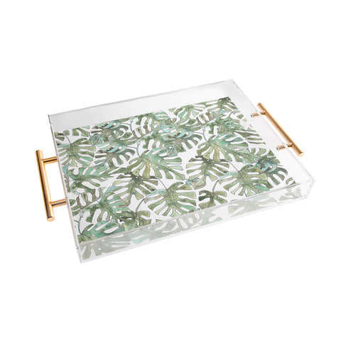 Dash and Ash Climbing Monstera Acrylic Tray