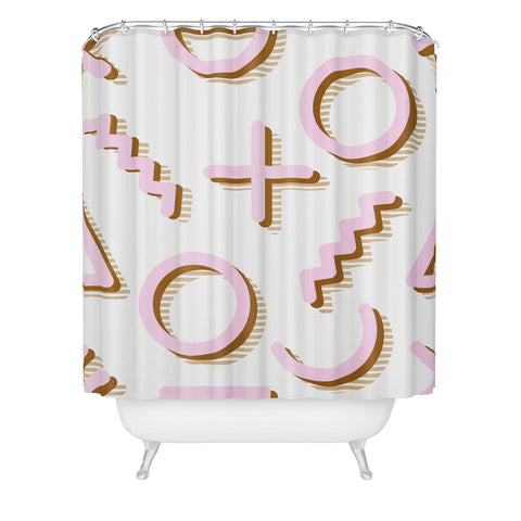 Dash and Ash Donut Go Breakin My Heart Shower Curtain