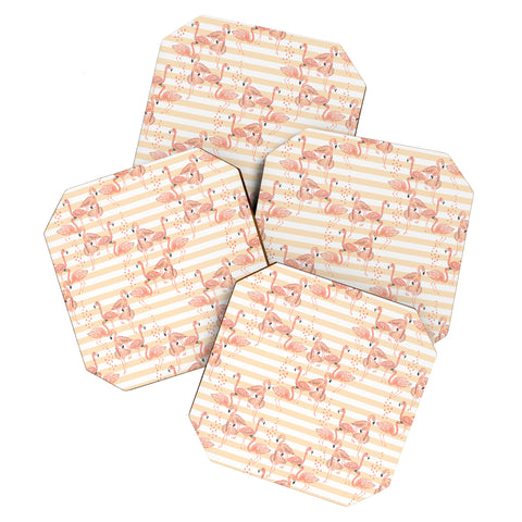 Dash and Ash Flamingo Academy Coaster Set