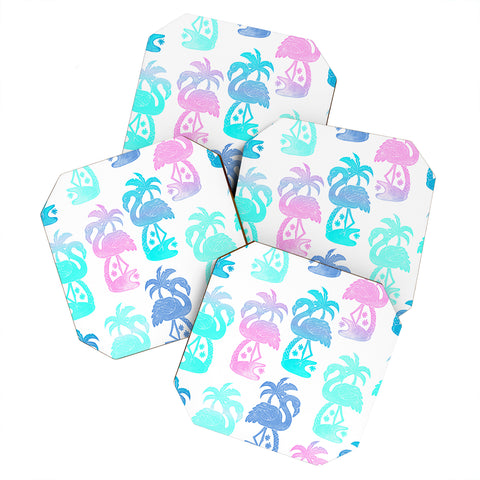 Dash and Ash Flamingo Fla Mango Coaster Set