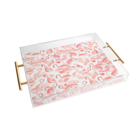 Dash and Ash Flamingo Friends Acrylic Tray
