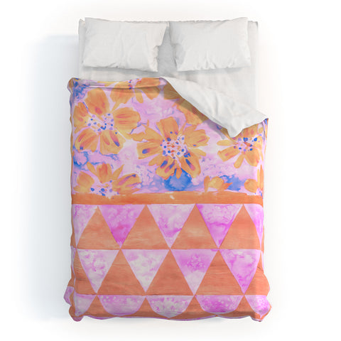 Dash and Ash Flora Fiesta 1 Duvet Cover