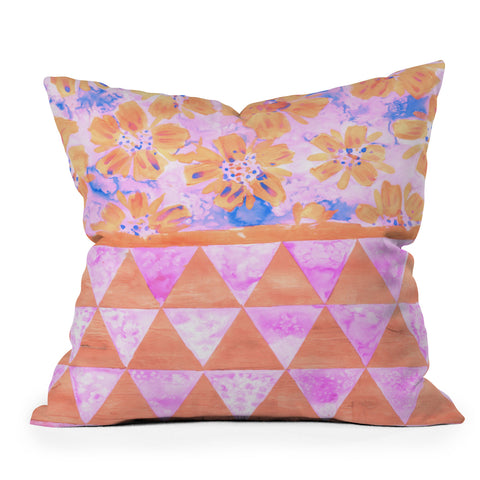 Dash and Ash Flora Fiesta 1 Outdoor Throw Pillow