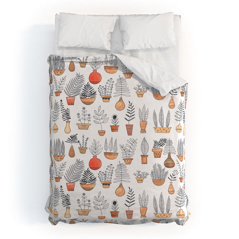 Dash and Ash Happy Plants Duvet Cover
