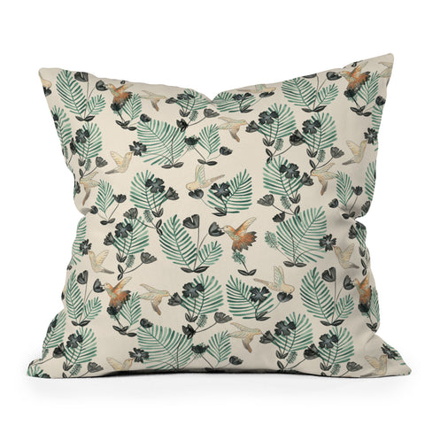 Dash and Ash hum Outdoor Throw Pillow