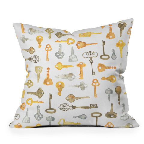 Dash and Ash Love Locked Outdoor Throw Pillow