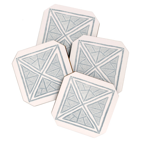 Dash and Ash Maria azul marino Coaster Set